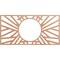 Ekena Millwork Hoover Wood Fretwork Pierced Ceiling Medallion, Cherry, 20"W x 10"H x 7 3/8"ID x 1/4"T CMWP20X10X0250HOCH - alternate 1